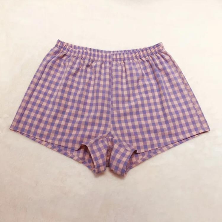 トランクス レディース 女性用 綿100% 締め付けない ショーツ 下着 大きいサイズ 一分丈 ボックスショーツ おやすみパンツ 深履き 術前 術後 就寝用 ふんどし おやすみ 手術 妊活 温活 リンパ 開放 解放 黒ずみ 防止 母の日 お誕生日 ギフト 出産 チェック