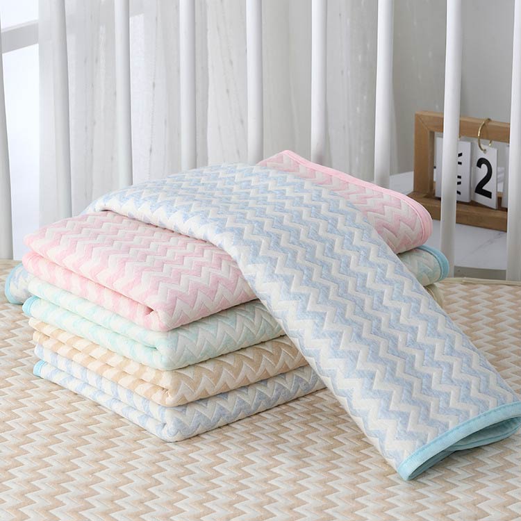 おねしょシーツ 防水キルトパッド ベビー布団用 綿 敷きパッド 防水 キルトパッド ベビー 70×90cm 80x120cm パイル 吸水加工 無地 洗い替え キルト おねしょ対策 クリーム 黄 ピンク ブルー 青 グレー 赤ちゃん 出産準備 お昼寝 レギュラーサイズ 2