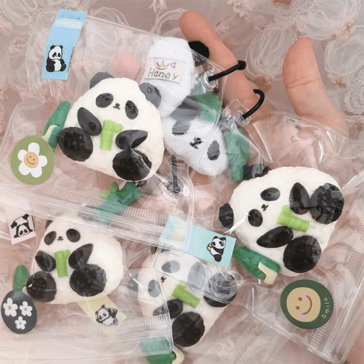 パンダ スクイーズ おにぎりスクイーズボール 食品サンプル 握って遊ぶ お菓子 お...