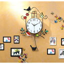お部屋の鳥の壁掛け時計 掛け時計 かけ時計 壁飾り 北欧 おしゃれ 新築プレゼント最高！