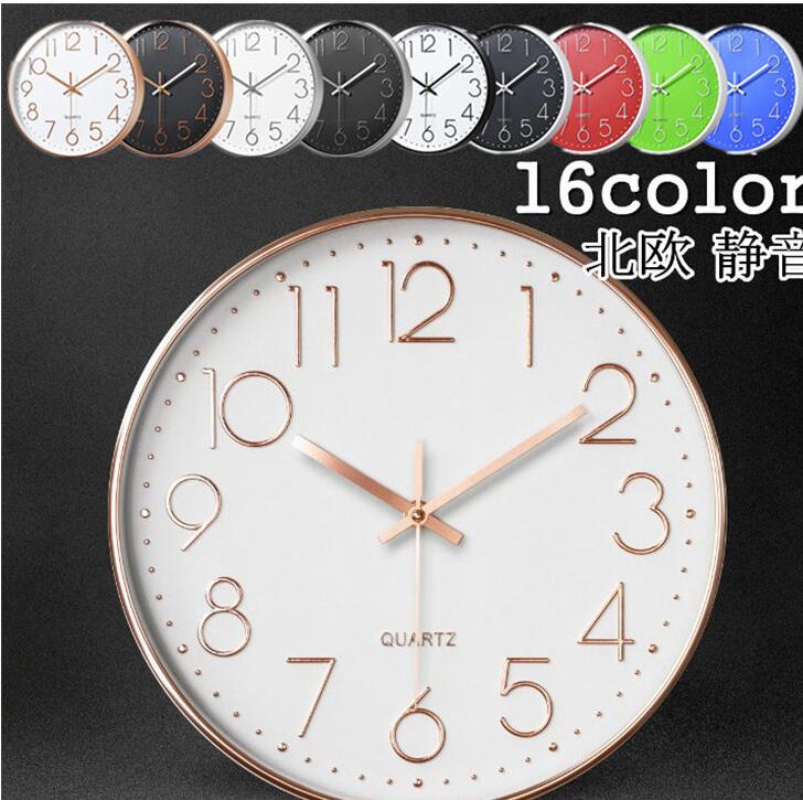 【楽天スーパーSALE】静音時計掛け時計卸売石英時計シンプルアイデアプラスチック家庭用立体デジタル時計