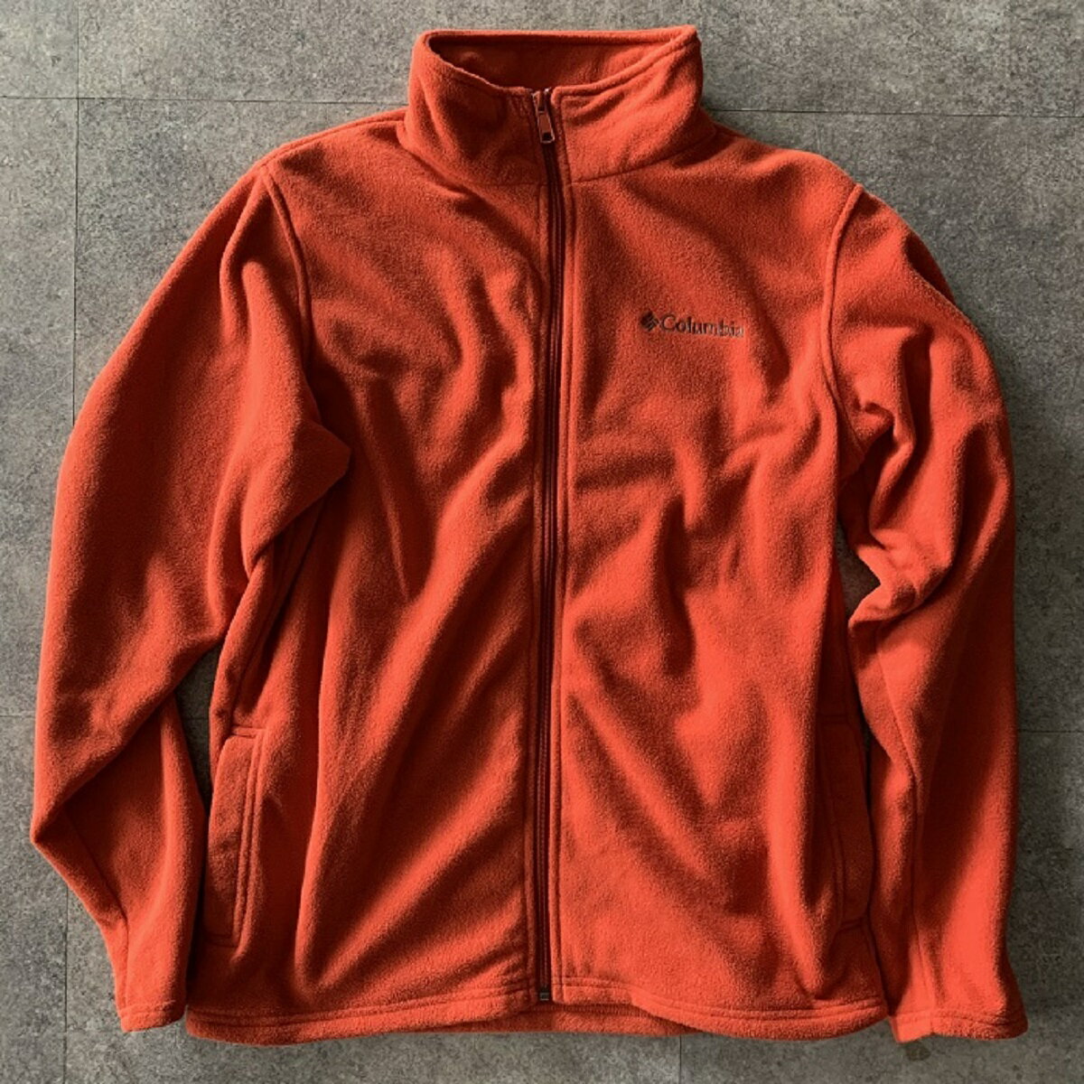 【中古】【メンズ】Columbia コロンビア フリース ジャケット 長袖 ブルゾン オレンジ M メンズ