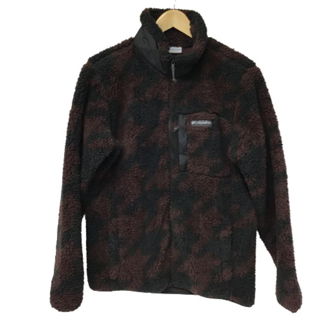 【中古】【メンズ】Columbia/コロンビア/WINTER PASS PRINT FLEECE FULLZIP/フリース/ブラック×ブラウン/サイズM/AE0259