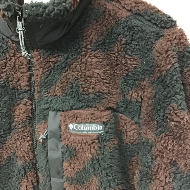 【中古】【メンズ】Columbia/コロンビア/WINTER PASS PRINT FLEECE FULLZIP/フリース/ブラック×ブラウン/サイズM/AE0259