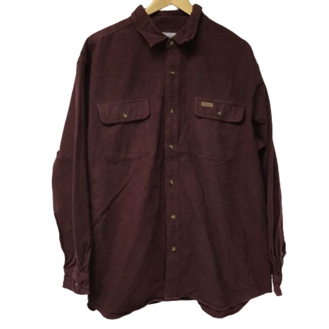 【中古】【メンズ】Carhartt/カーハート/長袖/シャツ/古着/ボルドー/サイズ2XL