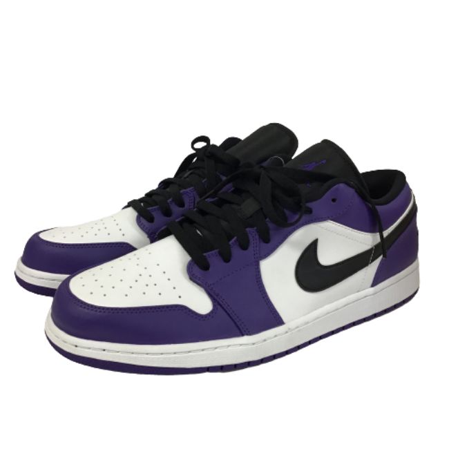 【中古】【メンズ】NIKE/ナイキ/AIR JORDAN 1 LOW/"COURT PURPLE"/553558-500/サイズ32cm/本体のみ