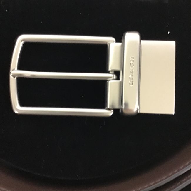 【併売】【中古】 【メンズ】 COACH コーチ leather belt rレザーベルト　バックル2種セット ベルト F65185 ブラック 122cm 3