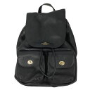 【併売】【中古】【レディース】COACH コーチ Ruck sack リュック ペブルドレザー バッグ F37410 ネイビー(4)