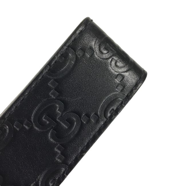 【併売品】【中古】【メンズ】GUCCI/グッチ/leather money clip/レザーマネークリップ/ブラック/箱有り