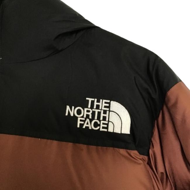 【併売】【中古】【メンズ】the north face ザノースフェイス Nuptse Hoodie ヌプシフーディー nd92331 ブラウン×ブラック L