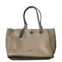 【併売品】【中古】【レディース】COACH コーチ turnlock chain tote ターンロック チェーン トート57107 ベージュ(4)