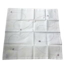 【併売】【中古】【レディース】HERMES エルメス handkerchief ハンカチーフ ハンカチ 092044G-5C ホワイト 刺繍入り