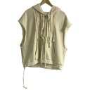 【中古】【レディース】MideriKawa ベスト ベージュ ラメ加工 Sleeveless Hoodie サイズS