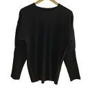 【中古】【メンズ】ISSEY MIYAKE HOMME PLISSE プリーツカットソー ブラック HP55JK021 サイズ3
