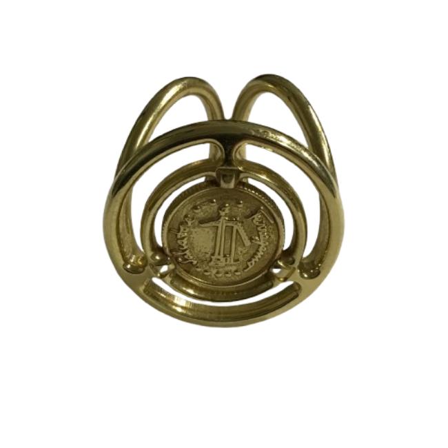 【中古】【レディース】Salvatore Ferragamo　サルヴァトーレフェラガモ　スカーフリング　ゴールド