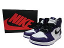 【併売品】【中古】【メンズ】NIKE AIR JORDAN1 RETRO HIGH OG COURT PURPLE 2020 ナイキ エアジョーダン1 レトロ ハイ オリジナル コート パープル 28.5cm 555088-500 エアージョーダン