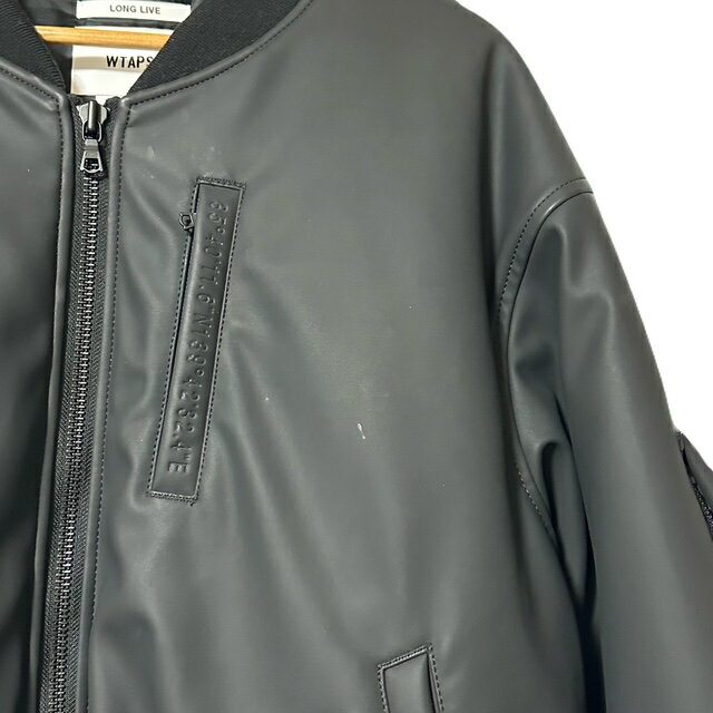【併売】【中古】【メンズ】WTAPS ダブルタップス 21AW YT13 JACKET SYNTHETIC シンセティックレザー サイズ03 ブラック