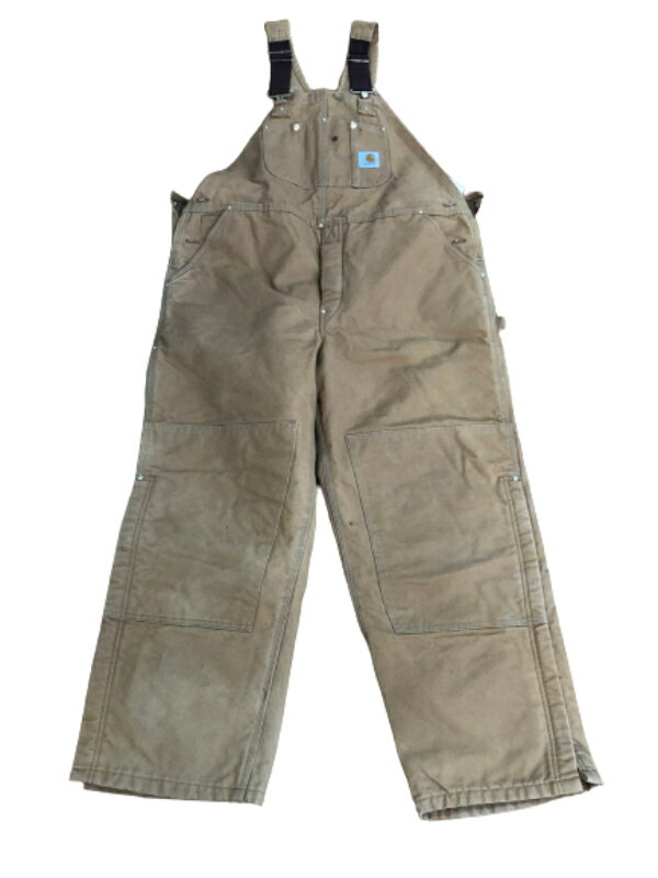 【中古】【メンズ】CarHartt カーハート ダックオーバーオール ベージュ サイズ