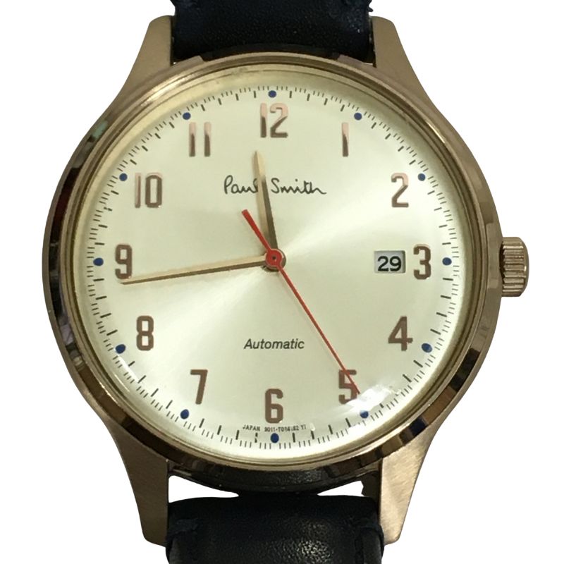 【併売品】【中古】【メンズ】PaulSmith ポールスミス 9011-T022600 自動巻き 腕時計 裏蓋スケルトン