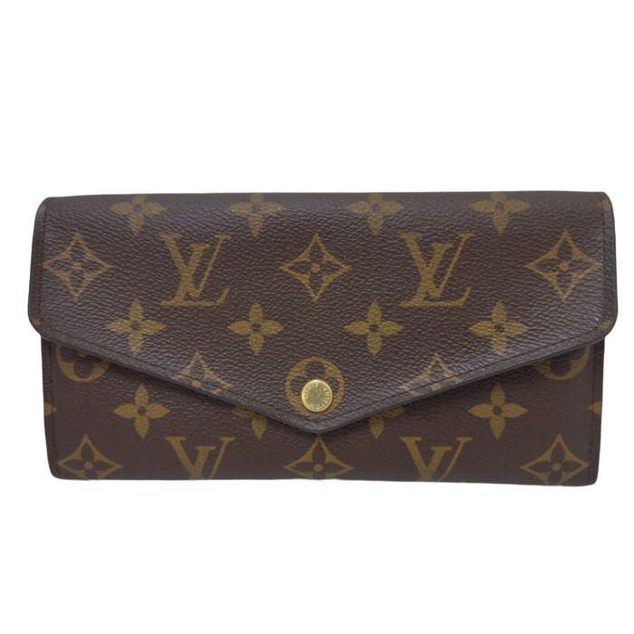 【併売品】【中古】【レディース】LOUIS VUITTON ルイヴィトン モノグラム ポルトフォイユ・サラ M60531 長財布 ブラウン スナップボタン開閉 LV