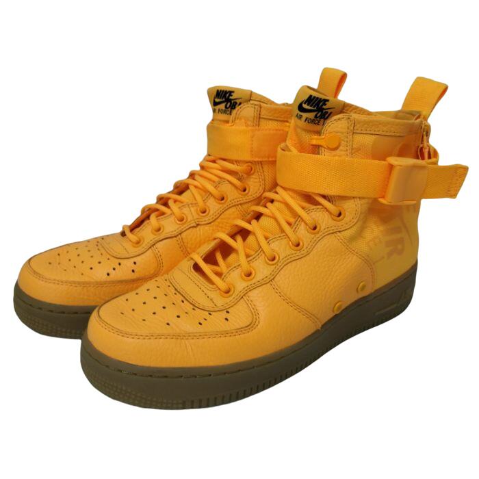 【併売品】【中古】【メンズ】NIKE SF Air Force 1 Mid OBJ ナイキ エアフォースワン バスケットシューズ バッシュ オレンジ 26.5cm 箱なし