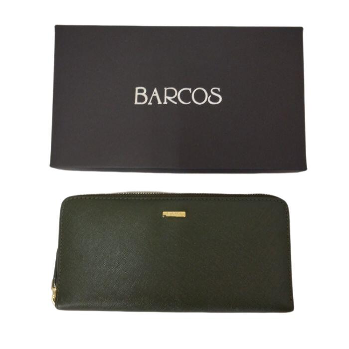 【併売品】【中古】【レディース】BARCOS バルコス GLウォレット ラウンド型 財布 長財布 ニコラ ゴールドプラス BTV329 D.Green 緑