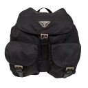 【併売品】【中古】【レディース】PRADA プラダ NYLON RUCKSACK ナイロンリュック ブラック 黒