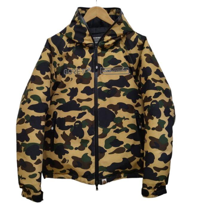 yÁzyYzA BATHING APE GORE-TEX 1ST CAMO HOODIE DOWN JACKET YELLOW TCYM