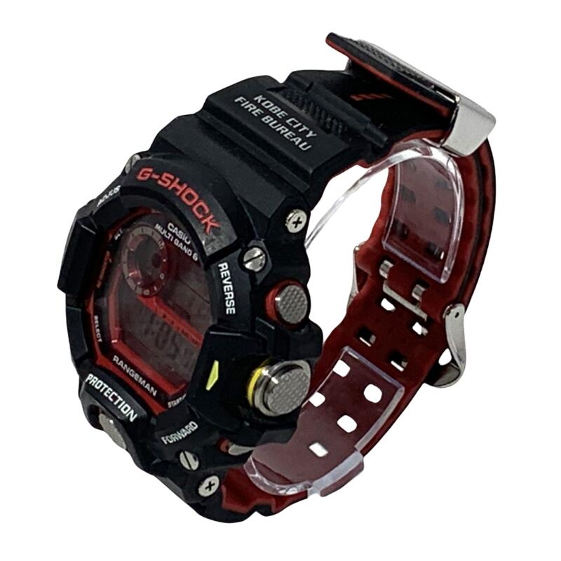 【併売】【中古】CASIO カシオ RANGEMAN 緊急消防援助隊コラボ GW-9400NFST-1AJR ワインレッド