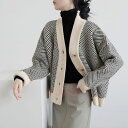【マラソンP10倍★1/9-1/16】JCSM トップス カーディガン レディース カーデ 長袖 ニット セーター レトロ Vネック 軽量 シンプル 事務 フリーサイズ オーバー 前開き ゆったり 暖かい 秋 冬 カーディガン ニット セーター おしゃれ セーター 20代 30代 40代