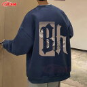 【スーパーSALE&P10倍★3/4-3/11】スウェット トレーナー メンズ 長袖 Tシャツ 秋服 トレーナーパーカー スウェットパーカー おしゃれ 丸首 大...