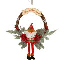 【SALE&P10倍★12/4-12/11】クリスマスリース サンタプレゼント ギフト 造花 ナチュラルテイスト・アートフラワーリース 誕生日 クリスマスリース...
