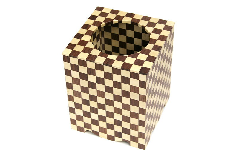 樂天商城 - 寄木細工ムク 四角くず入れ 市松