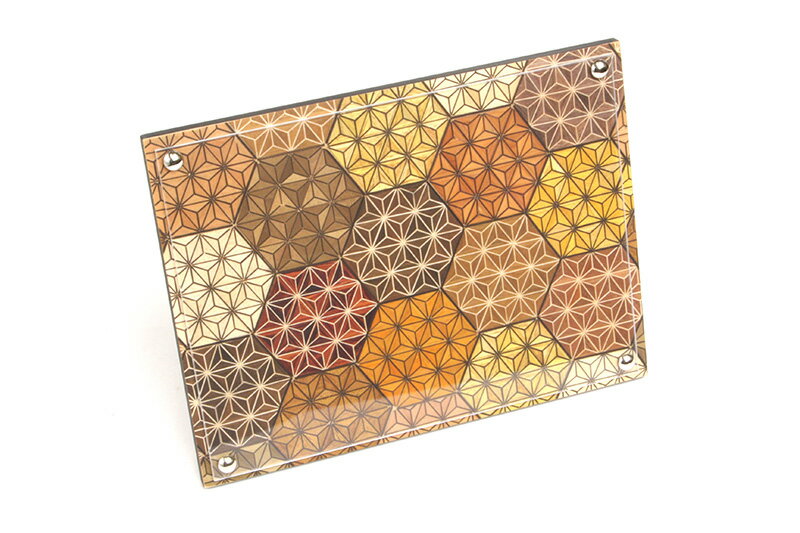 寄木細工 写真立て 亀甲...