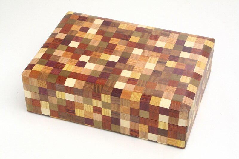 寄木細工ムク文庫 7寸 市松