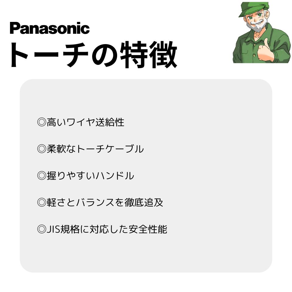 溶接ショップ ようざいさんの【当日出荷】 YT-35DSM4 Panasonic パナソニック 純正 半自動溶接トーチ 半自動 溶接 トーチ ※全国送料無料｜アングル3