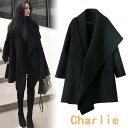 カシミア混 チェスターコート レディース ミドル丈 コート アウター カジュアル おしゃれ きれいめ アシンメトリー 春 秋 冬 長袖 韓国 コーデ 上品 エレ...