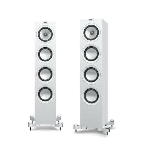 KEF Q550 サテンホワイト フロアスタンドスピーカー コンパクトサイズ 2本/2.5ウェイ ペア