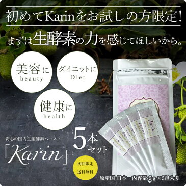 酵素ペースト 酵素 生酵素 Karin お試し 【初回限定お試し価格！送料無料】ファスティング ダイエット 下痢 便秘 ダイエット 美肌 美容 健康