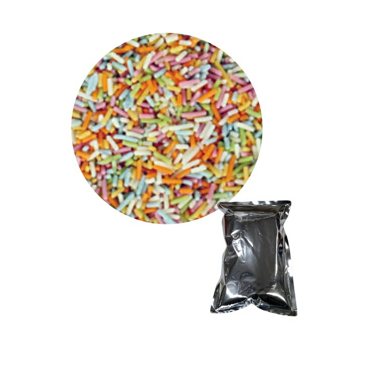 チョコレート カラースプレー 500g 業務用 6色 チョコスプレー 幅約1mmほどの棒状チョコスプレー ※他商品を同梱（まとめ買い）した場合、送料が発生する場合ございます。自然由来の色素（クチナシなど）を使用した、カラフルな6色（ホワイト...