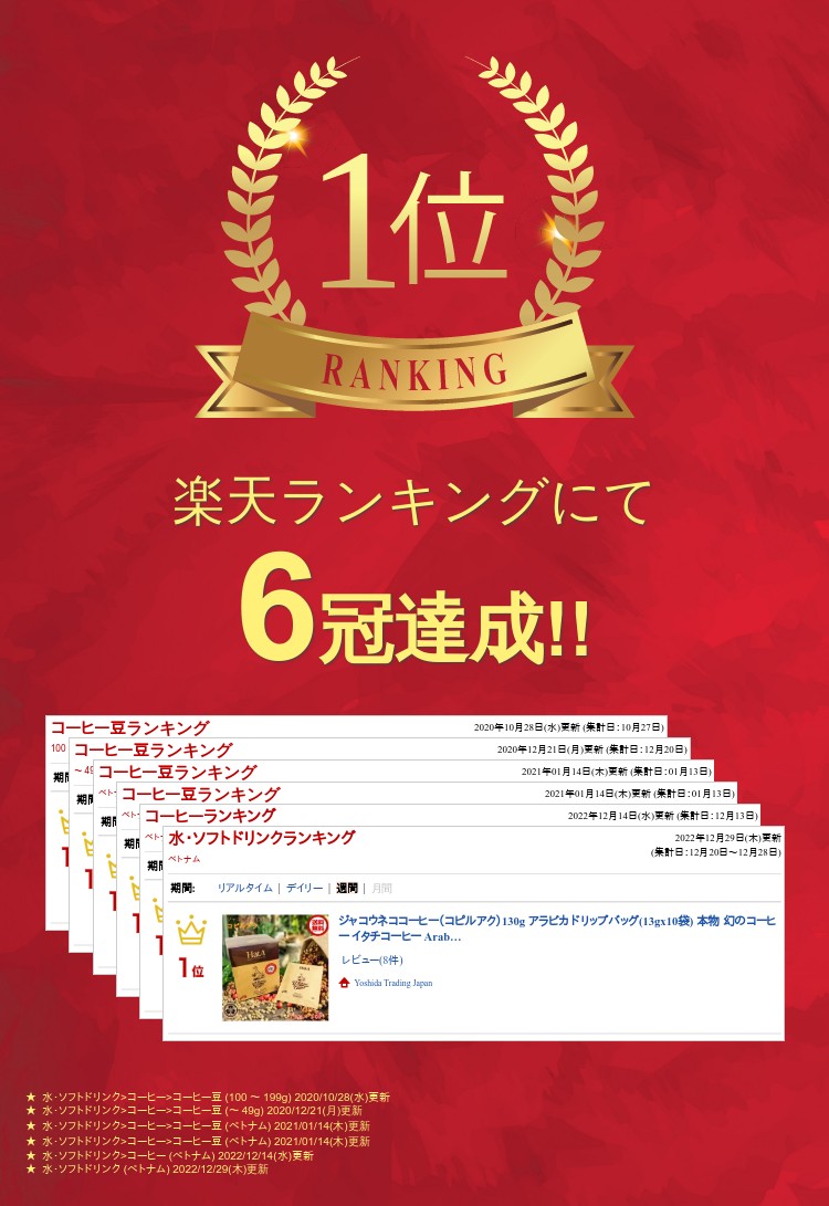 【楽天1位】 ジャコウネココーヒー（コピルアク）130g アラビカ ドリップバッグ(13gx10袋) 幻のコーヒー イタチコーヒー Arabica レギュラーコーヒー ギフト 贈答【送料無料】