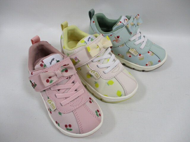 子供スニーカー キャロット C2352 ピンク イエロー ミント 子供靴 キッズ スニーカー moonstar ムーンスター 遠足 旅行 園児 りぼん マジック...