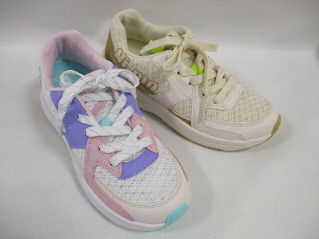 スニーカー ニーモ NM J088 ni-mo マルチ ベージュ ガールズ ジュニア 女の子 厚底 軽量 軽い かわいい スタイルアップ おしゃれ 送料無料【セ...