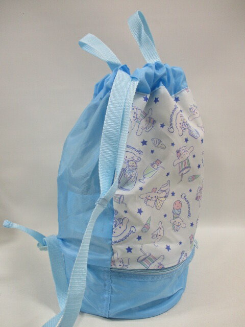 シナモロール ボンサック型 サックス プールバッグ ビーチバッグ ナップサック リュック型 2WAY シナモン プール サマー 水泳 海 アウトドア カジュアル 手持ち 125368 メール便