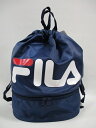 FILA フィラ 2ルーム スイムバッグ ネイビー ボンサック ナップ型 リュック型 2ルーム 2層式 プールバッグ ビーチバッグ プール サマー 水泳 海 スクール 学校 スイミング メール便(4)