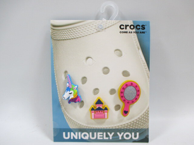 crocs クロックス 10007553 ジビッツ チャーム Fairy Tale 3-Pack フェアリーテール ユニコーン キャッスル お城 プリンセスミラー 鏡 手鏡 3個入り 正規品 女の子