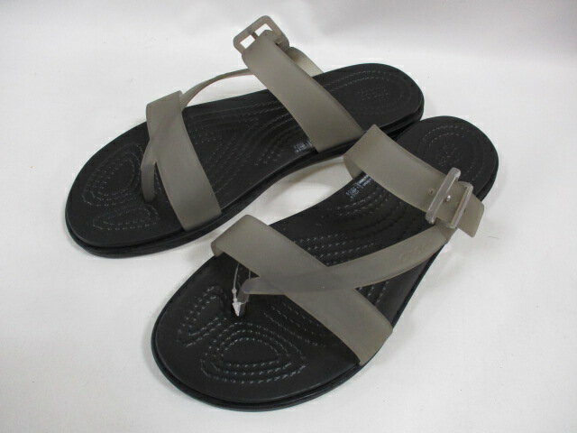 楽天シューズ＆バッグヨシエcrocs クロックス トゥルム トランスルーセント トゥ ポスト サンダル ウィメン crocs tulum translucent toe post sandal w レディース サンダル 207173 001 ブラック 指付きサンダル 軽量【セール】【バーゲン】