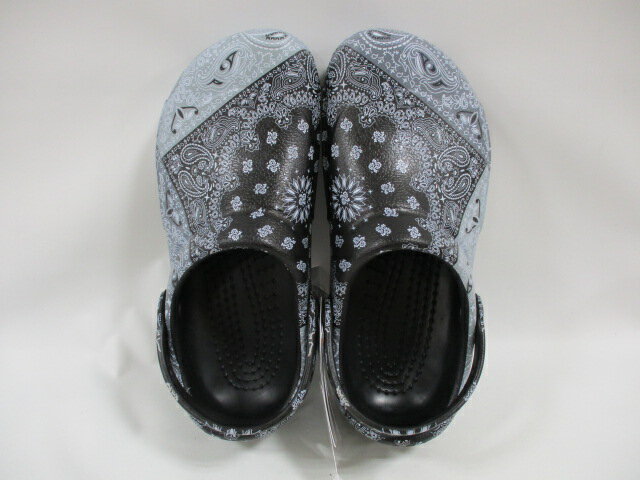 クロックス crocs ビストロ グラフィック クロッグ bistro graphic clog サンダル メンズ レディース 軽量 204044 1B5 ペイズリー グレー 仕事用 飲食店 厨房