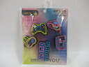 crocs クロックス ジビッツ チャーム 10012094 ライト アップ ネオンゲーマー 5パック Lights Up Neon Gamer 5 Pack 5個セット ゲームコントローラー ヘッドフォン 光る 正規品