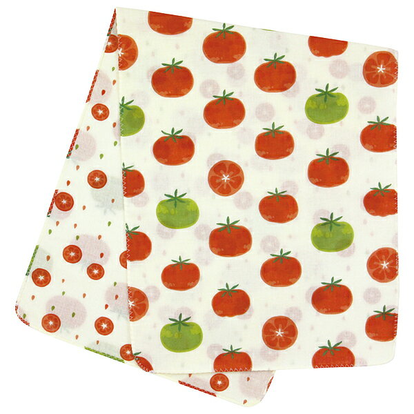 京都 くろちく 両面ガーゼてぬぐい 41402803 トマト 肌に優しい てぬぐい タオル 吸水速乾 3重ガーゼ仕..